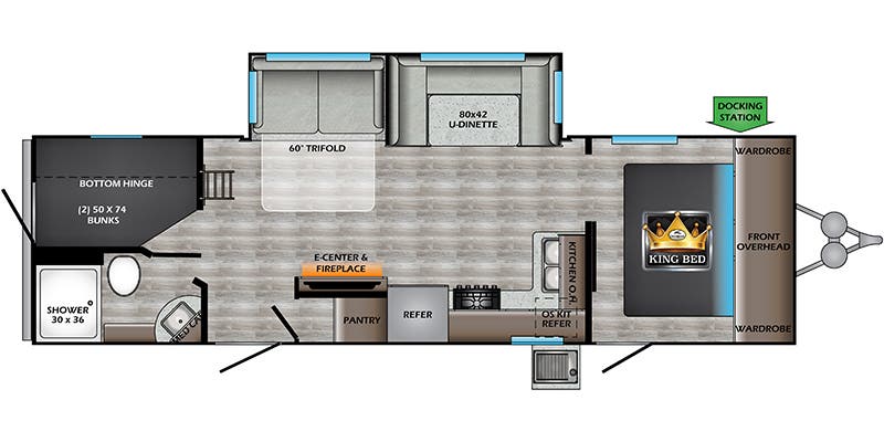 2022 CROSSROADS CRUISER AIRE 28BBH, , floor-plans-day image number 0